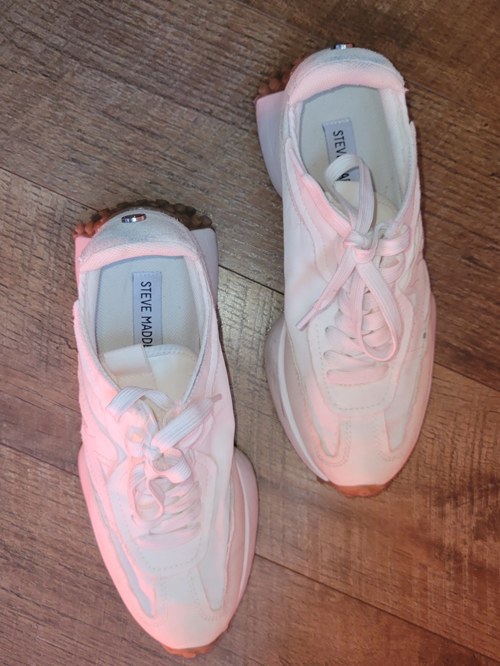 Steve Madden Campo White Chunky Lace-Up Women's Sneakers